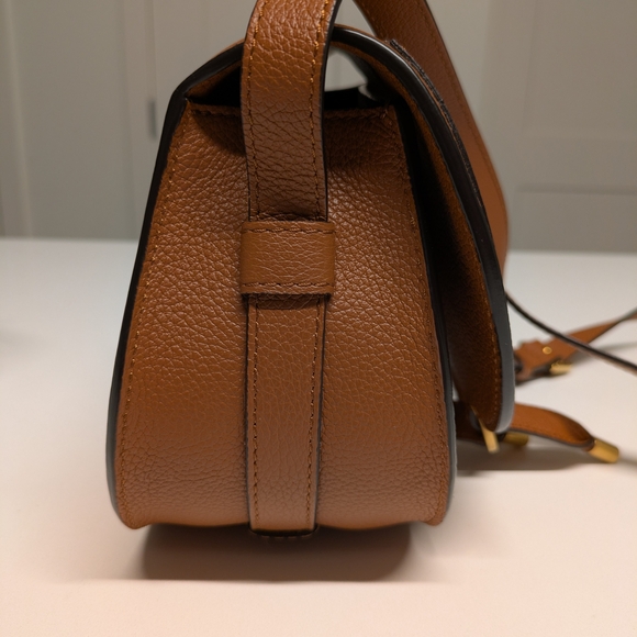 Chloe Marcie Small Tan Saddle Bag - Picture 10 of 12